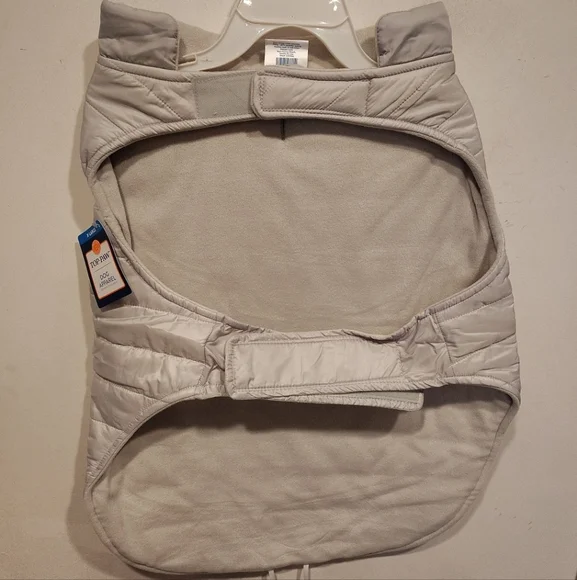Top Paw NWT Fleece Lined Dog Puffer Coat Light Gray XL Winter Outdoor Gorpcore - Picture 2 of 6